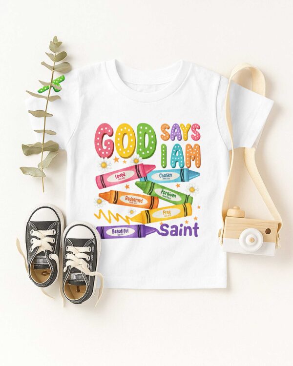 God Says I Am Pencil T-Shirt Kid - Image 16