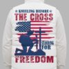 Kneeling Before The Cross Standing For Freedom Sleeveless Puffer Jacket
