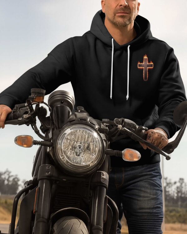 Two Wheels One Cross Endless Grace All Over Print Hoodie - Image 4