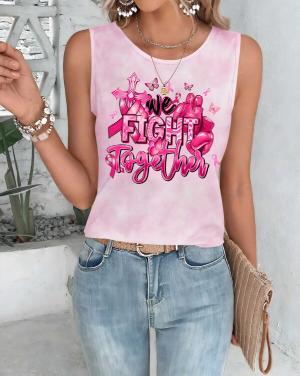 We Fight Together Crop Out Wrap Back Tank Top - Image 4