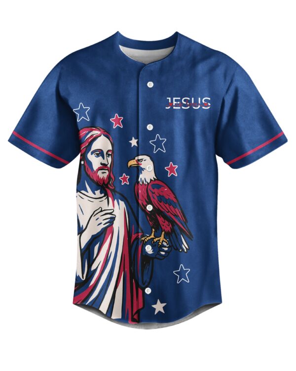 Stars And Stripes Jesus Christ All Over Print Jersey - Image 5