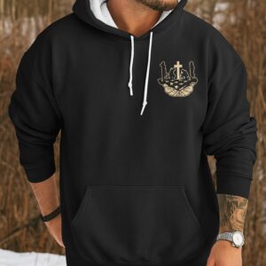 Alternative view of Freedom Isn't Free Jesus And Veterans Paid It All All Over Print Hoodie