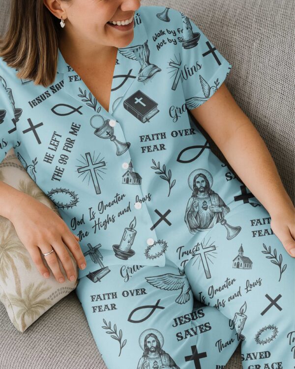 Jesus Saves Button Pajamas - Image 9