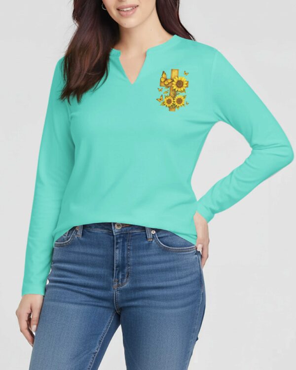 With God V-neck Long Sleeves Shirt - Image 4