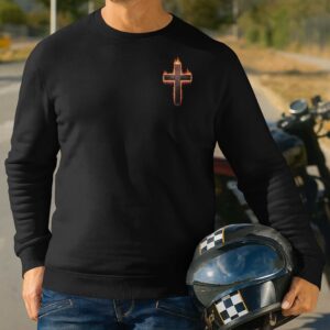 Alternative view of Two Wheels One Cross Endless Grace All Over Print Sweater