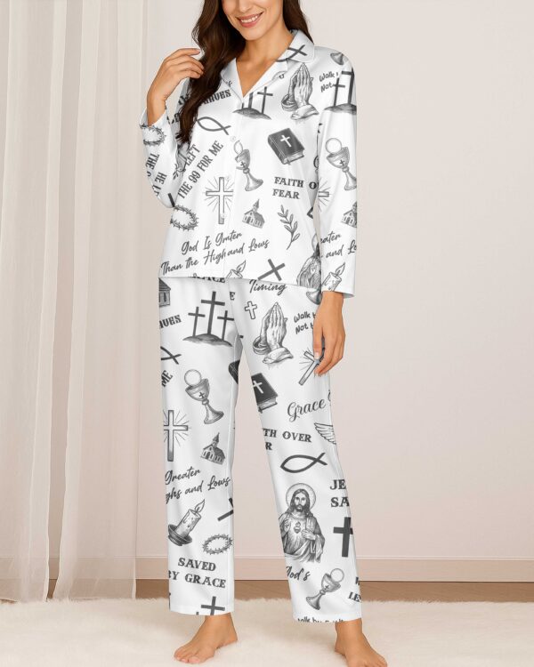 Jesus Saves Button Pajamas - Image 4