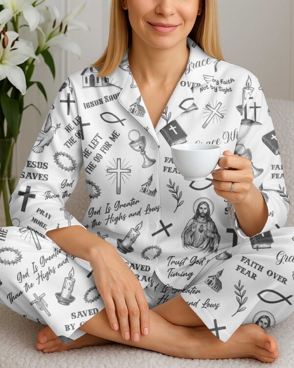 Jesus Saves Button Pajamas - Image 3