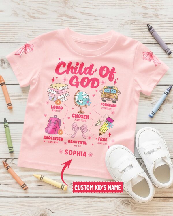 Child Of God T-Shirt Kid For Back To School - Image 5