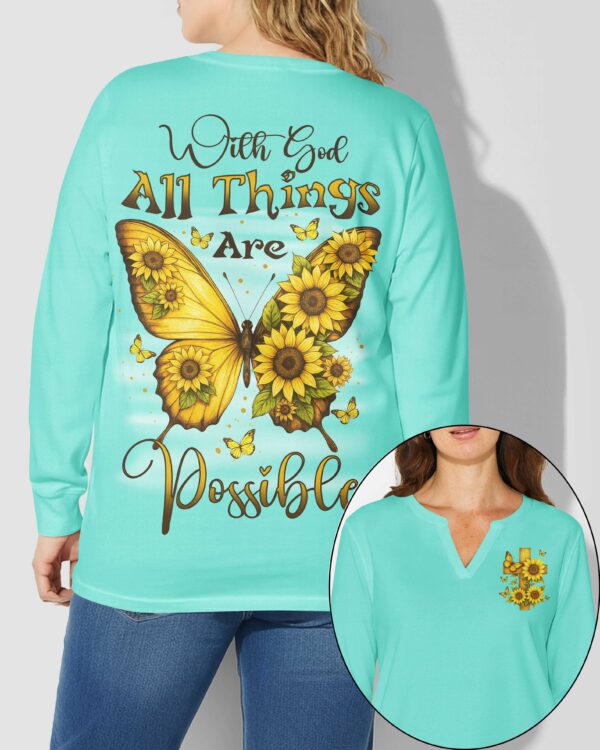 With God V-neck Long Sleeves Shirt - Image 5