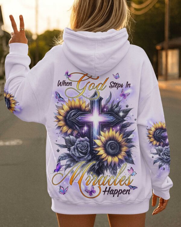 When God Steps In Miracles Happen Shirts - Image 16