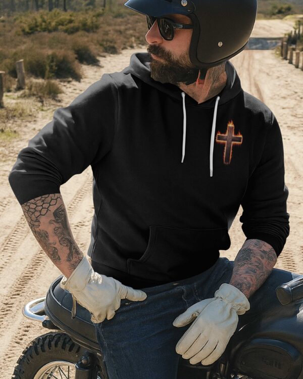 Two Wheels One Cross Endless Grace All Over Print Hoodie - Image 2