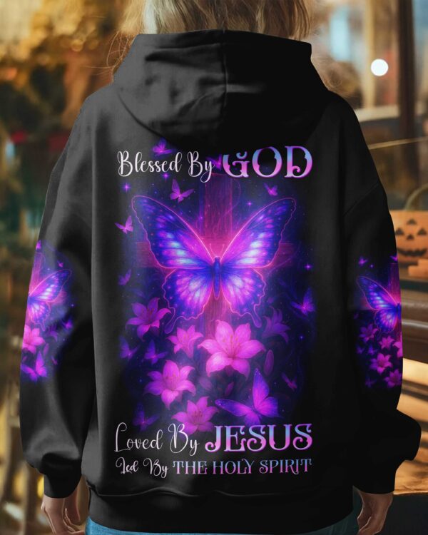 Blessed By God Loved By Jesus Led By The Holy Spirit Shirts - Image 3