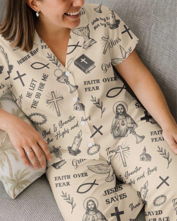 Jesus Saves Button Pajamas - Image 5