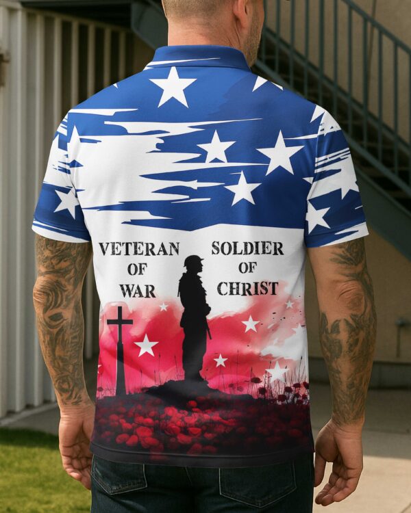 Veteran Of War All Over Print Polo - Image 2