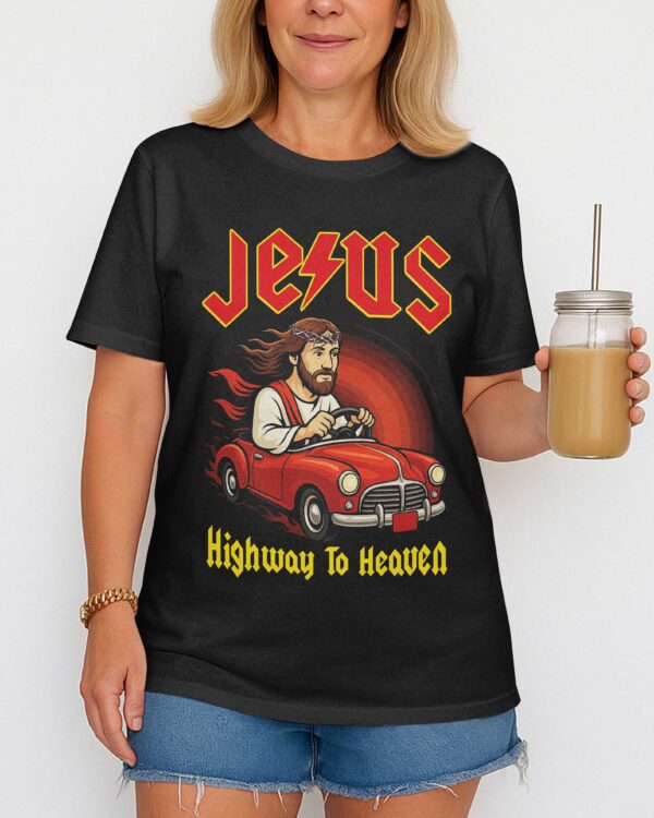 Jesus Highway To Heaven T-Shirt - Image 2