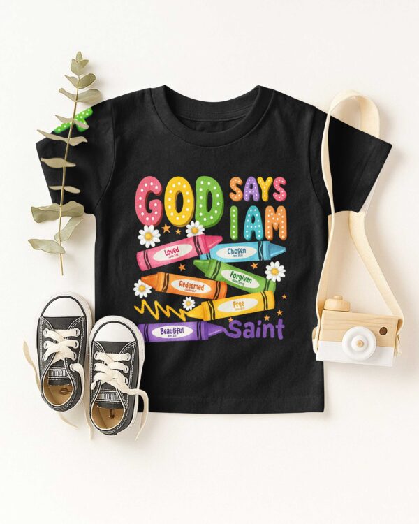 God Says I Am Pencil T-Shirt Kid - Image 14