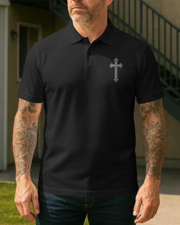 Under His Wings You Will Find Refuge All Over Print Polo - Image 2