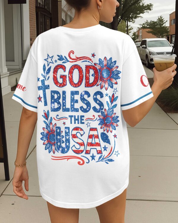 America Needs Jesus All Over Print Custom Jersey - Image 2