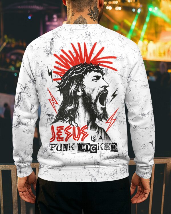 Jesus Is A Punk Rocker Shirt - Image 15