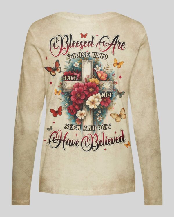 Blessed Are Those Who Have Not Seen And Yet Have Believed All Over Print V-neck Long Sleeves Shirt - Image 7