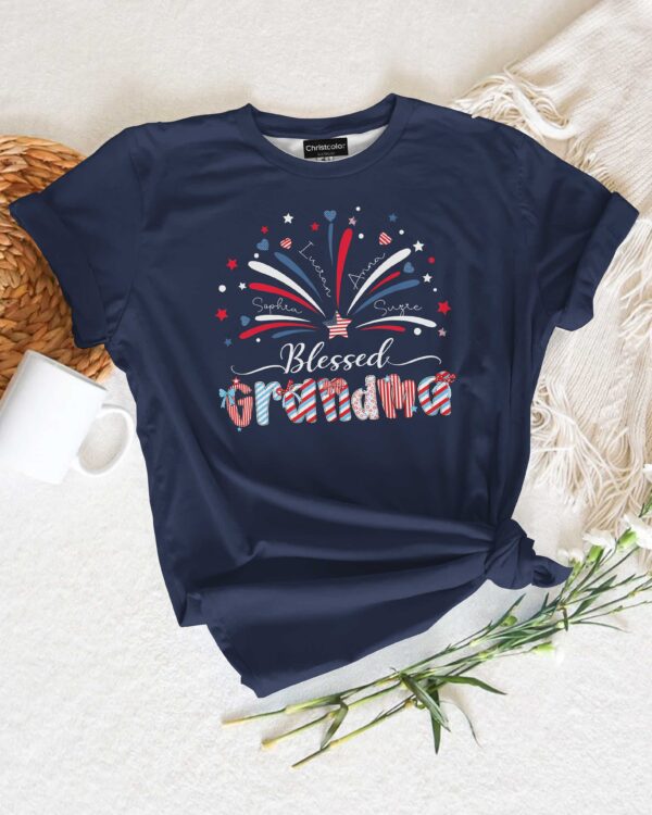 Blessed Grandma Independence Day T-Shirt - Image 2
