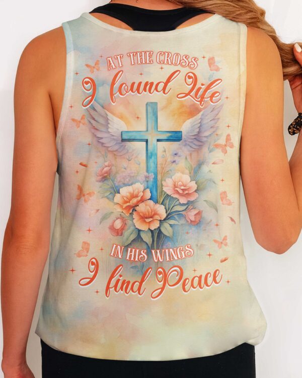 At the Cross I found Life In His wings I find Peace Shirt - Image 17
