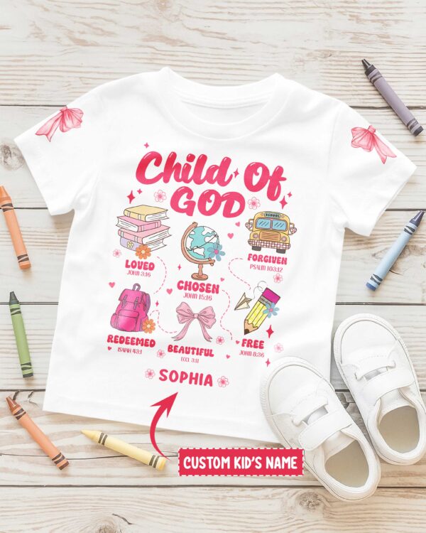 Child Of God T-Shirt Kid For Back To School - Image 4