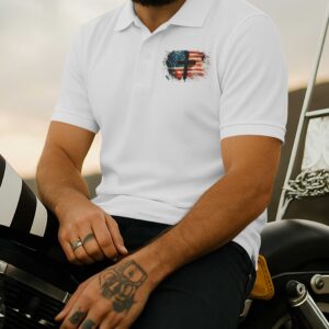 Alternative view of Riding Free Under God's Wide Sky All Over Print Polo