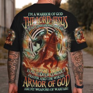 Alternative view of I'm A Warrior Of God All Over Print T-Shirt