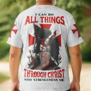 Alternative view of I Can Do All Things Through Christ Who Strengthens Me All Over Print T-Shirt