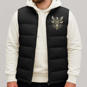 Alternative view of Freedom Is Not Free We Paid For It Veterans Faithful Warriors All Over Print Sleeveless Puffer Jacket