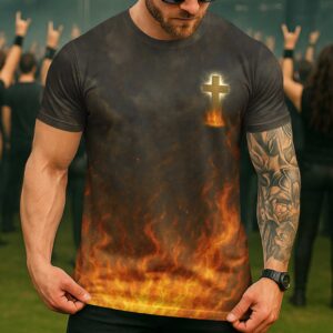 Alternative view of Jesus Is My Rock And That's How I Roll Shirt