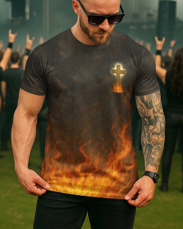 Jesus Is My Rock And That's How I Roll Shirt - Image 2