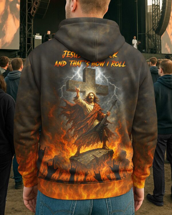 Jesus Is My Rock And That's How I Roll Shirt - Image 7