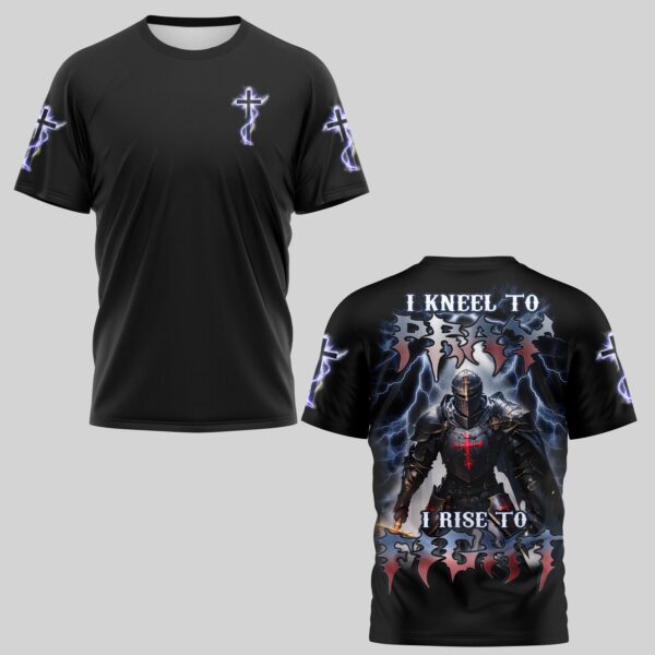 I Kneel To Pray I Rise To Fight Shirt - Image 5