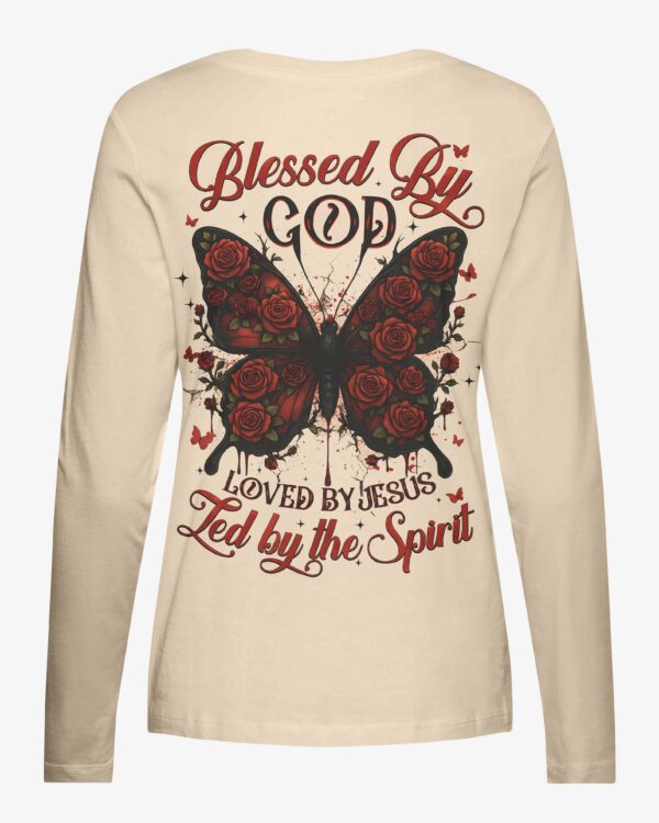 Blessed By God Loved By Jesus All Over Print V-neck Long Sleeves Shirt - Image 7