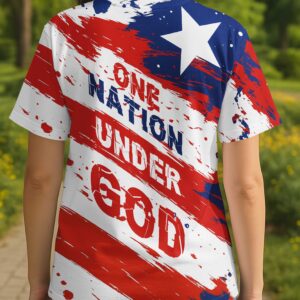 Alternative view of One Nation Under God All Over Print T-Shirt