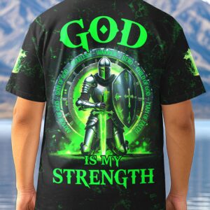 Alternative view of God Is My Strength All Over Print T-Shirt
