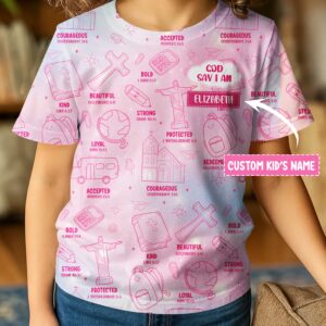 Alternative view of God Say I Am All Over Print T-Shirt Kid