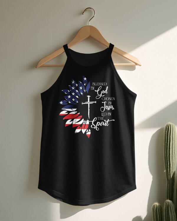 Blessed By God Chosen By Jesus Led By The Spirit Rocker Tank Top - Image 10