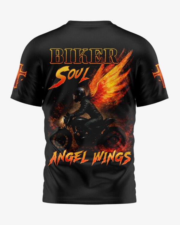 Biker Soul Angel Wings All Over Print T-Shirt - Image 5