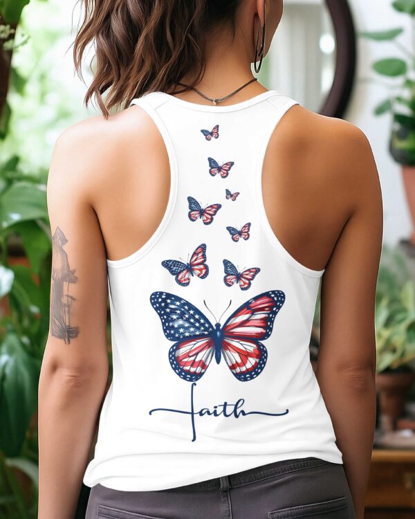 Blessed By God Loved By Jesus All Over Print Racerback Tank Top - Image 2