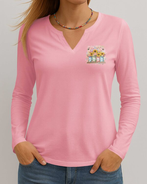 Today I Choose Faith Hope Love Joy All Over Print V-neck Long Sleeves Shirt - Image 5