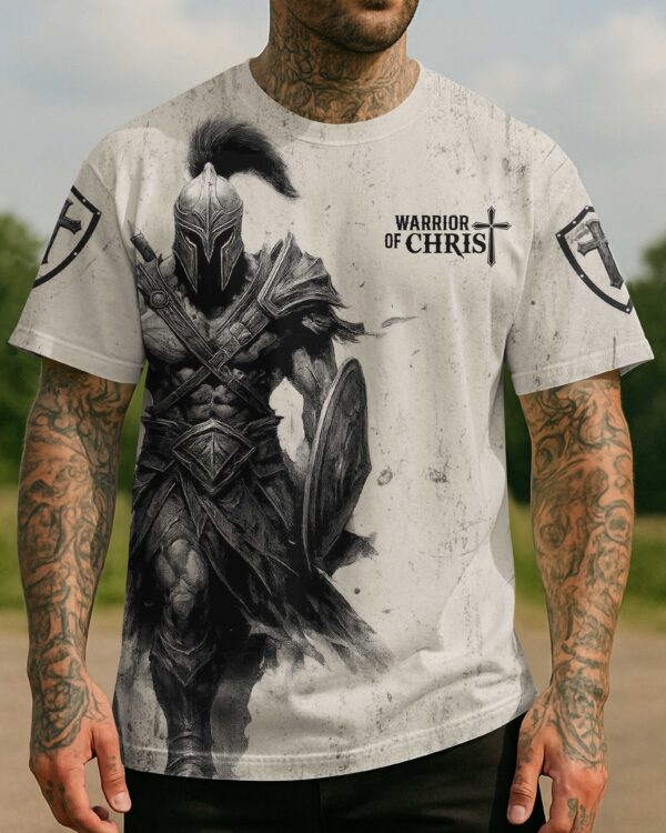 A Child Of God A Man Of Faith A Warrior Of Christ Shirt - Image 8
