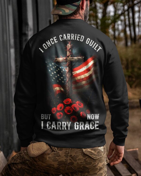 I Once Carried Guilt But Now I Carry Grace Shirt - Image 3