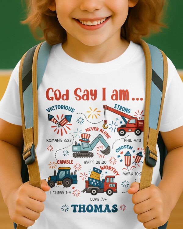 God Say I Am All Over Print T-Shirt Kid - Image 3