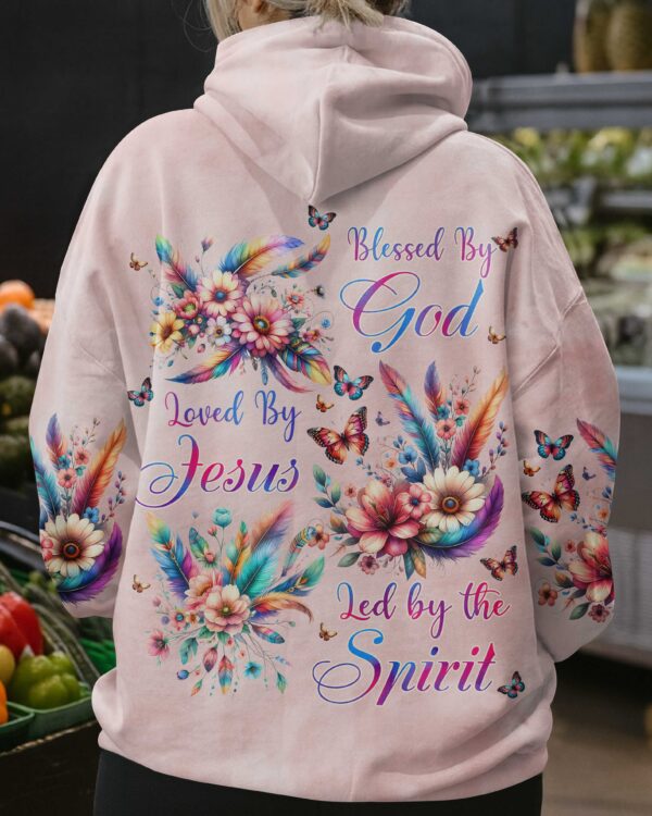 Blessed By God Loved By Jesus Led by the Spirit Shirts - Image 4