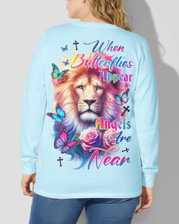 When Butterflies Appear V-neck Long Sleeves Shirt - Image 7