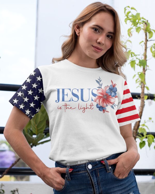 Walk By Faith Not By Sight All Over Print T-Shirt - Image 2