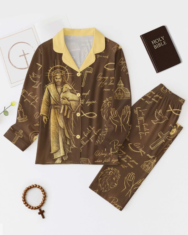Grace Upon Grace All Over Print Button Pajamas - Image 6